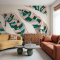 Tropical Banana Leaves Mural Wallpaper - room preview 04