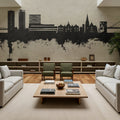 Umeå Skyline Concrete Mural Wallpaper - room preview 04