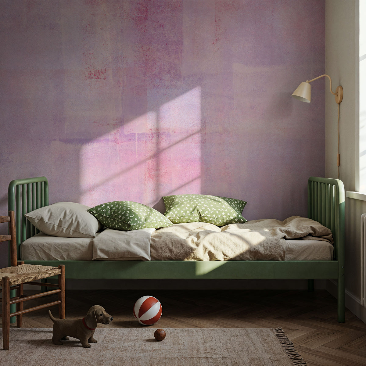 Texture Fields Pink Mural Wallpaper - room preview 04