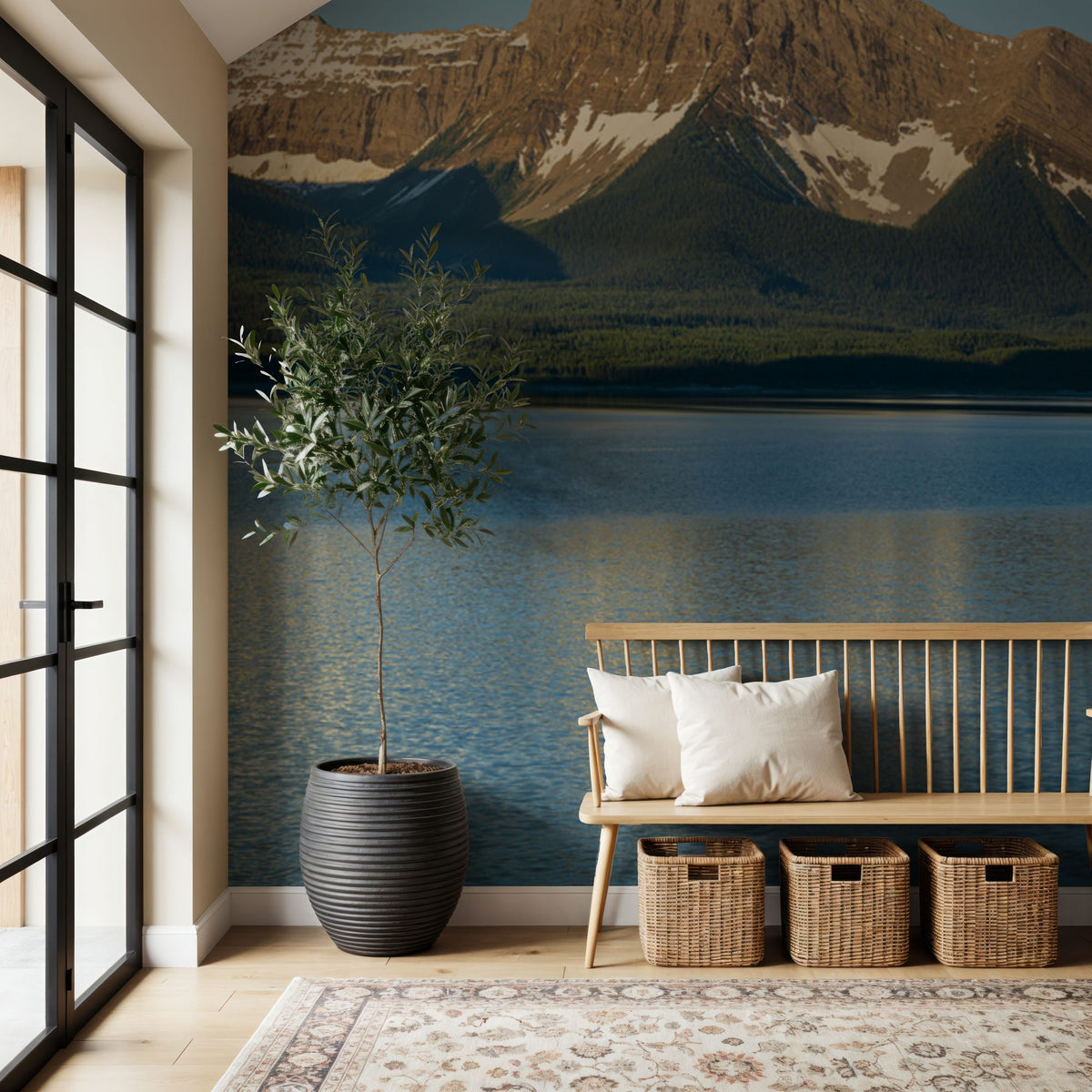 Spray Lakes Reservoir Mural Wallpaper - room preview 04