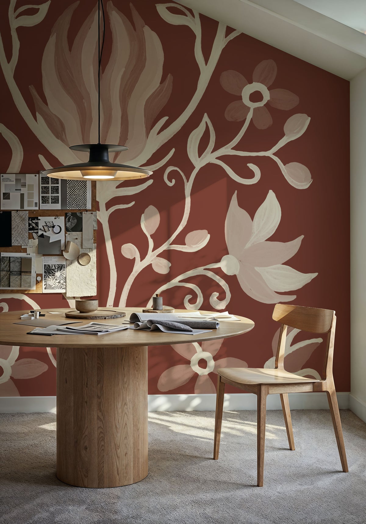 Illuminated Floral II Mural Wallpaper - room preview 04