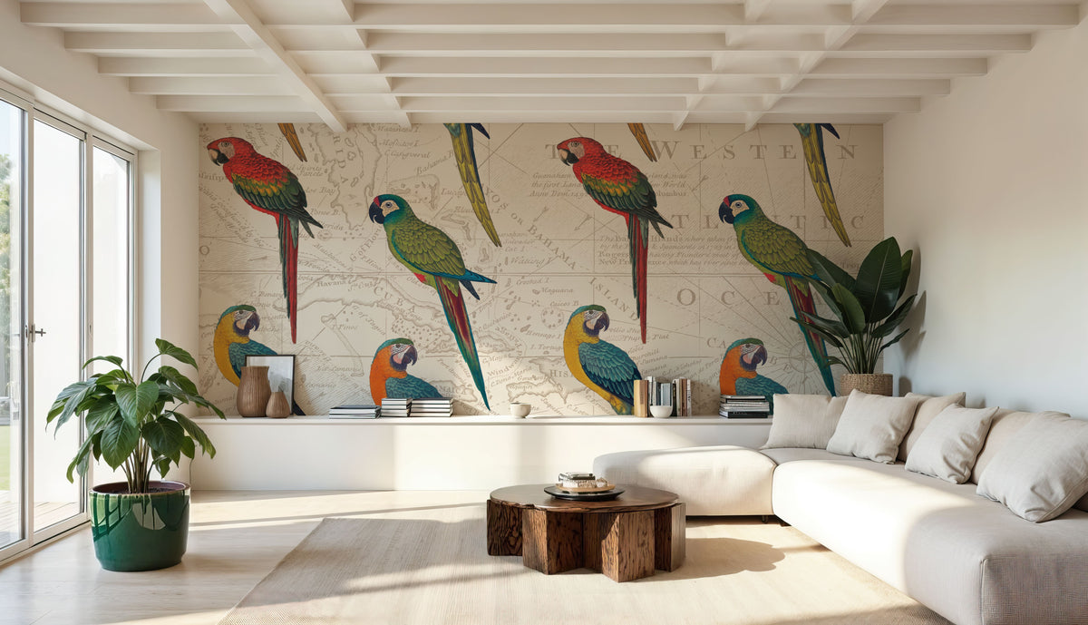 Parrot Paradise II Mural Wallpaper - room preview 04