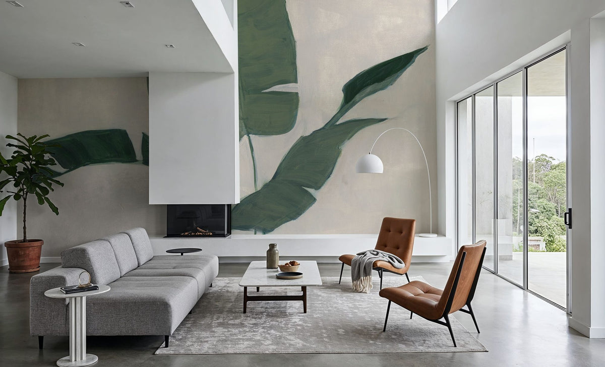 Majestic Leaf Mural Wallpaper - room preview 04
