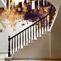Kuala Lumpur Skyline Purple & Gold Mural Wallpaper - room preview 04