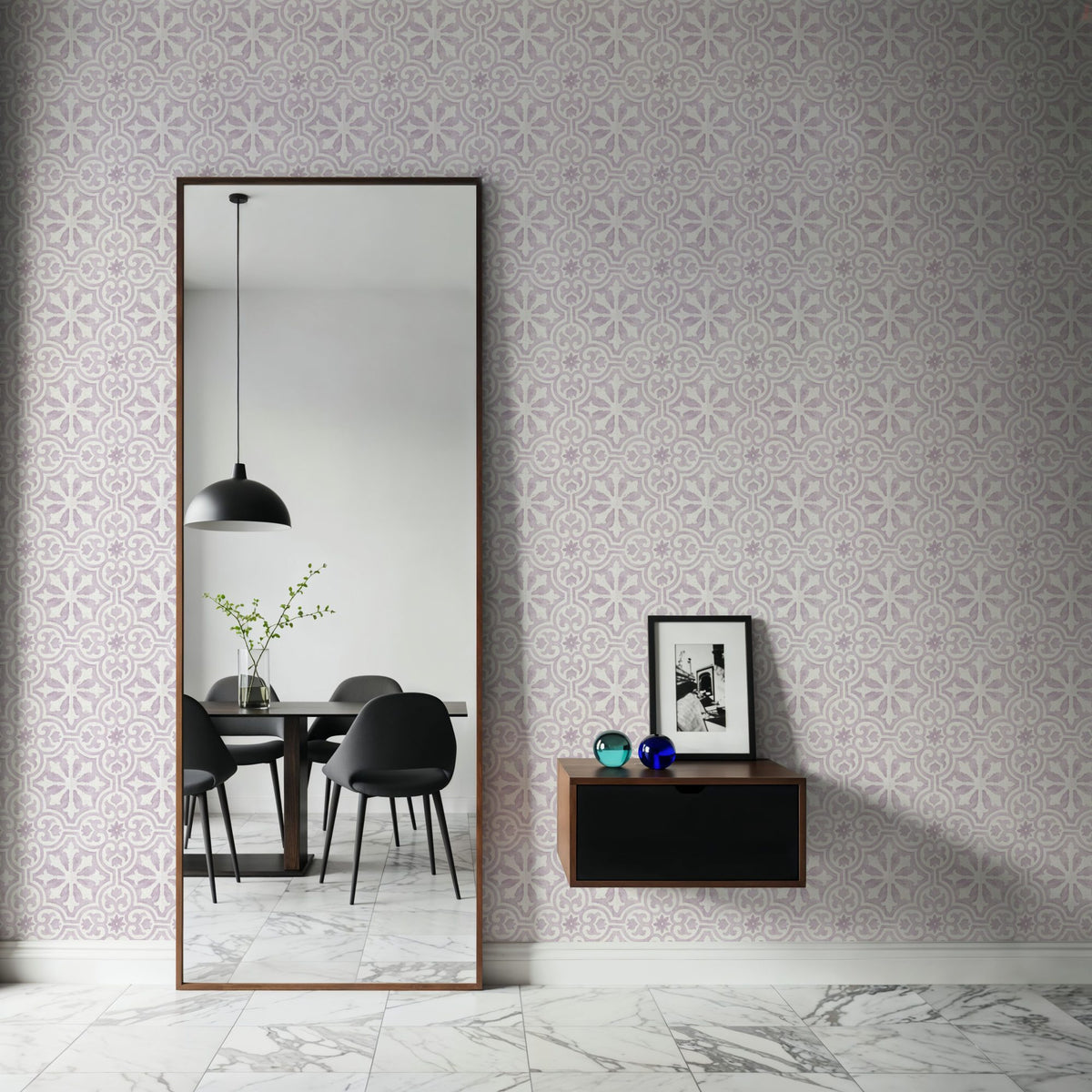 Ocean Dreams Purple Mural Wallpaper - room preview 04