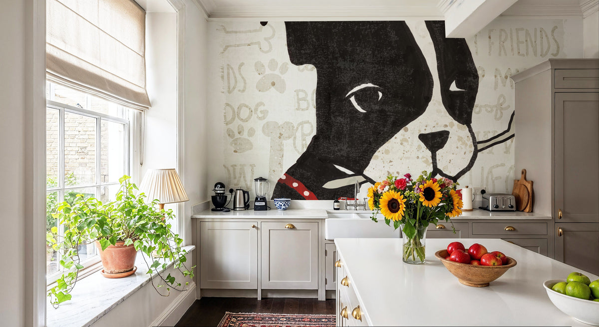 Puppy Love I Mural Wallpaper - room preview 04