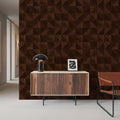 Puzzle Wood, Walnut Mural Wallpaper - room preview 04
