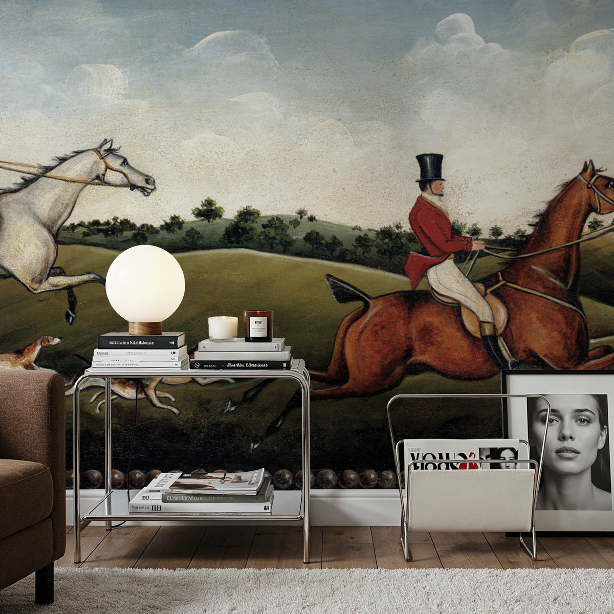The Hunt Crop Mural Wallpaper - room preview 04