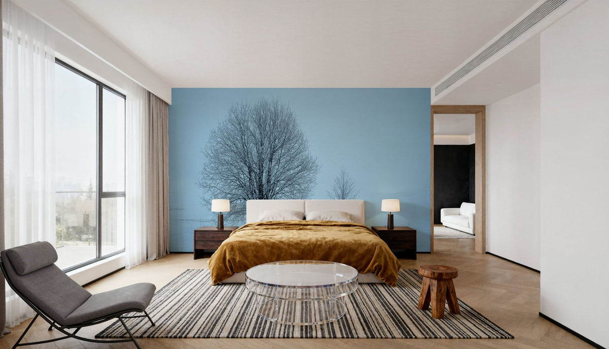 Snowy Trees Mural Wallpaper - room preview 04