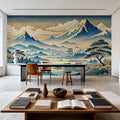 Ukiyo-e Mountains Mural Wallpaper - room preview 04