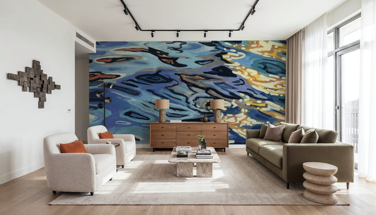 Sunrise on Rippling Water Mural Wallpaper - room preview 04
