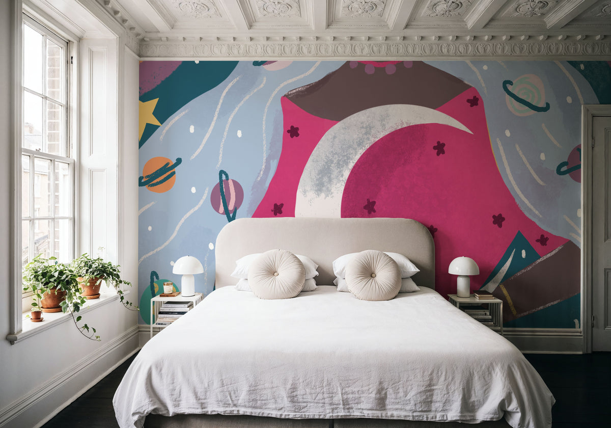 Mystical Woman II Mural Wallpaper - Purple Tone - room preview 04