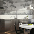 Verdant Horizon, Pewter Mural Wallpaper - room preview 04