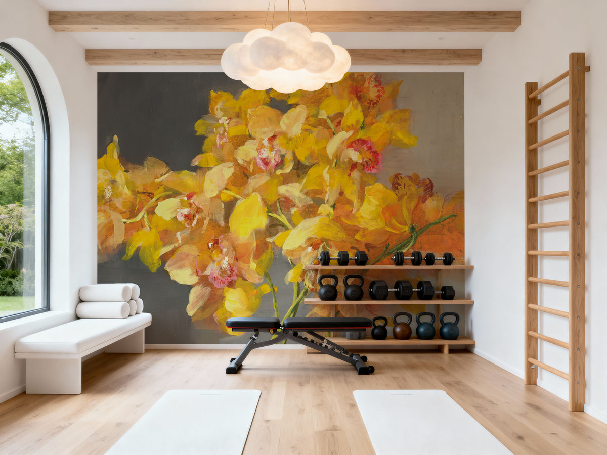 Orchid Dreaming Mural Wallpaper - room preview 04
