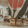 Simple Flowers I Mural Wallpaper - room preview 04