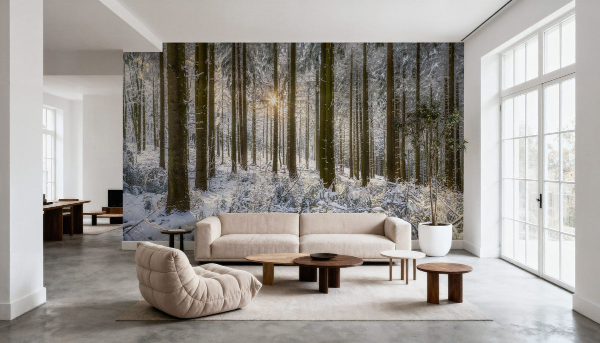 Winter Day Mural Wallpaper - room preview 04