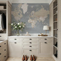 World Map Cities - Landers Mural Wallpaper - room preview 04