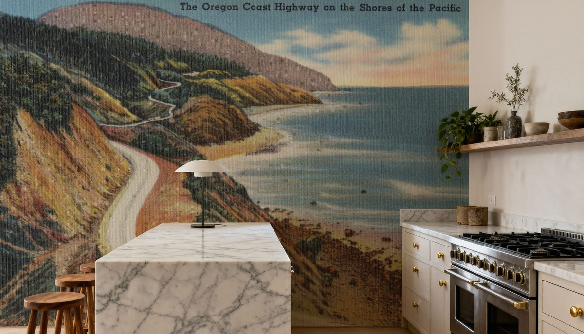 Greetings From Oregon Coast Mural Wallpaper - room preview 04