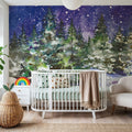 Winter Night Mural Wallpaper - room preview 04
