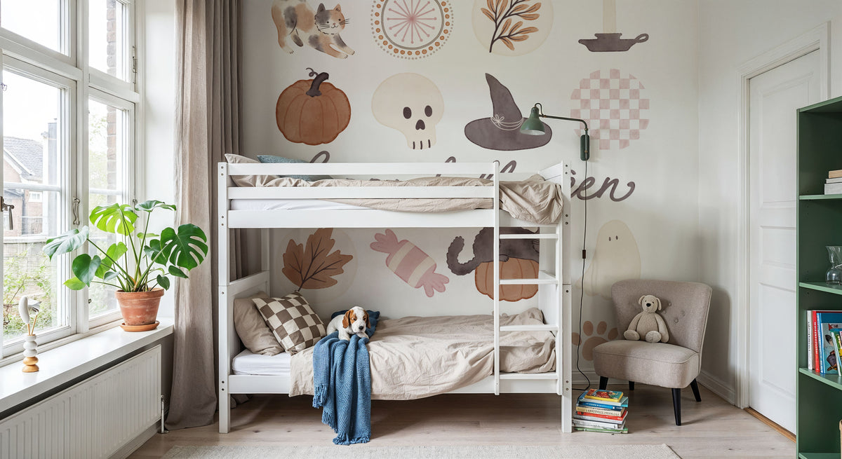 Pumpkins and Paws V Mural Wallpaper - room preview 04