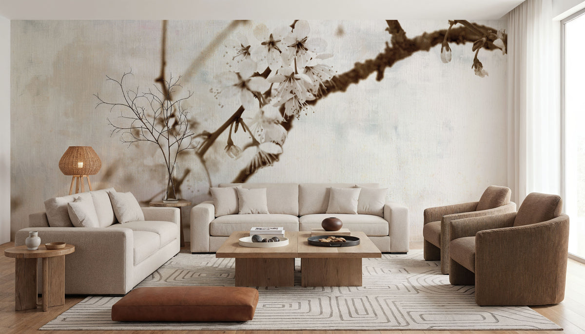 Natural Blossom Mural Wallpaper - room preview 04