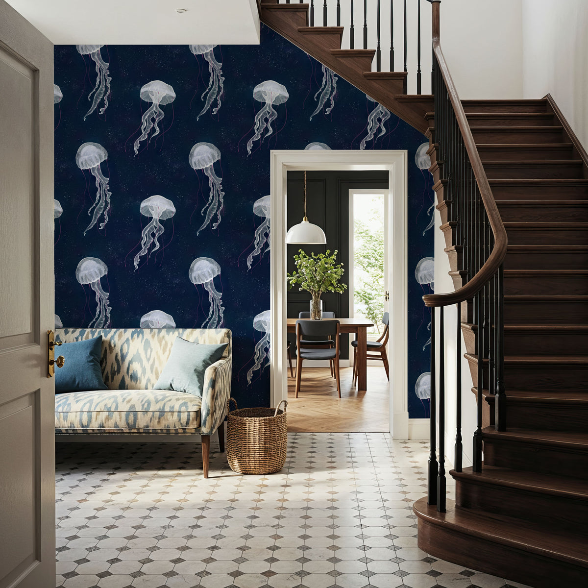 Jellyfish Zen Mural Wallpaper - room preview 04