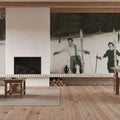 Wooden Skis Mural Wallpaper - room preview 04