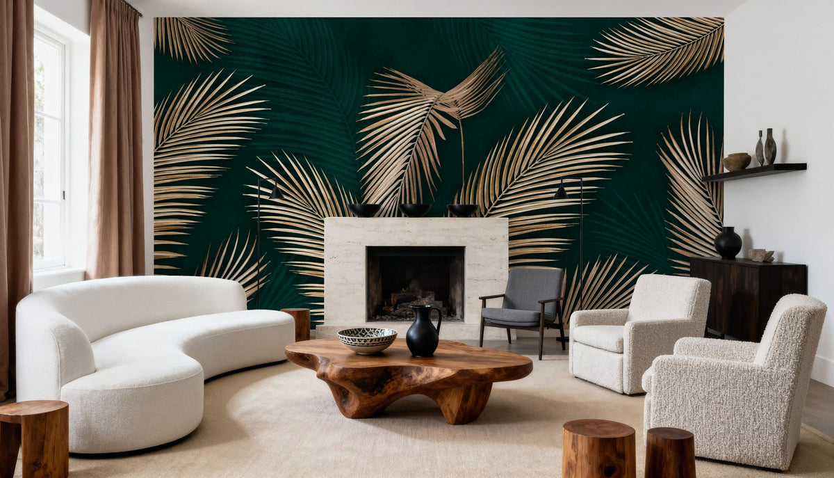 Monumental Leaf Mural Wallpaper - room preview 04