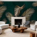 Monumental Leaf Mural Wallpaper - room preview 04