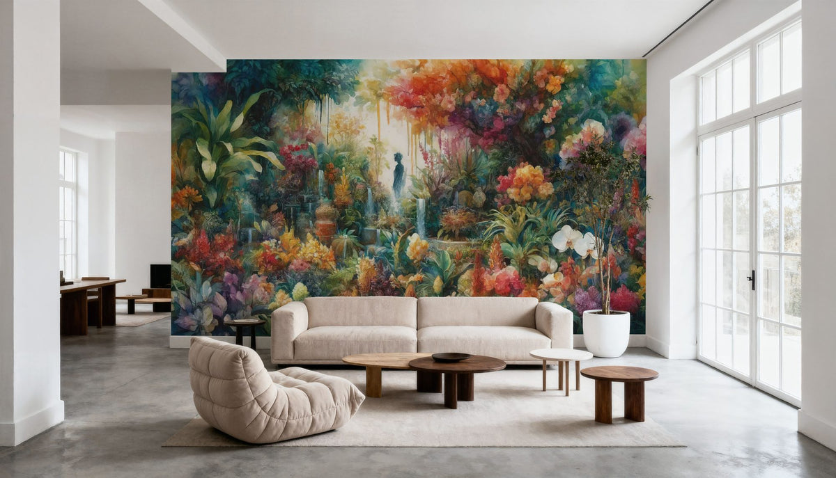 Lush Garden of Eden At Sunrise Mural Wallpaper - room preview 04