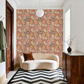 Harvest Paisley Mini Red Mural Wallpaper - room preview 04