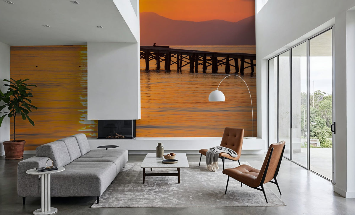 Muro Beach Pier Mural Wallpaper - room preview 04