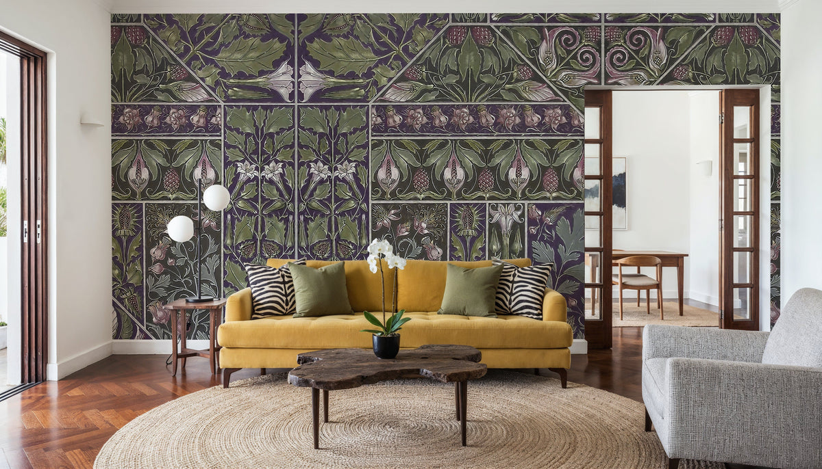 Floral Mood Bright Mural Wallpaper - room preview 04