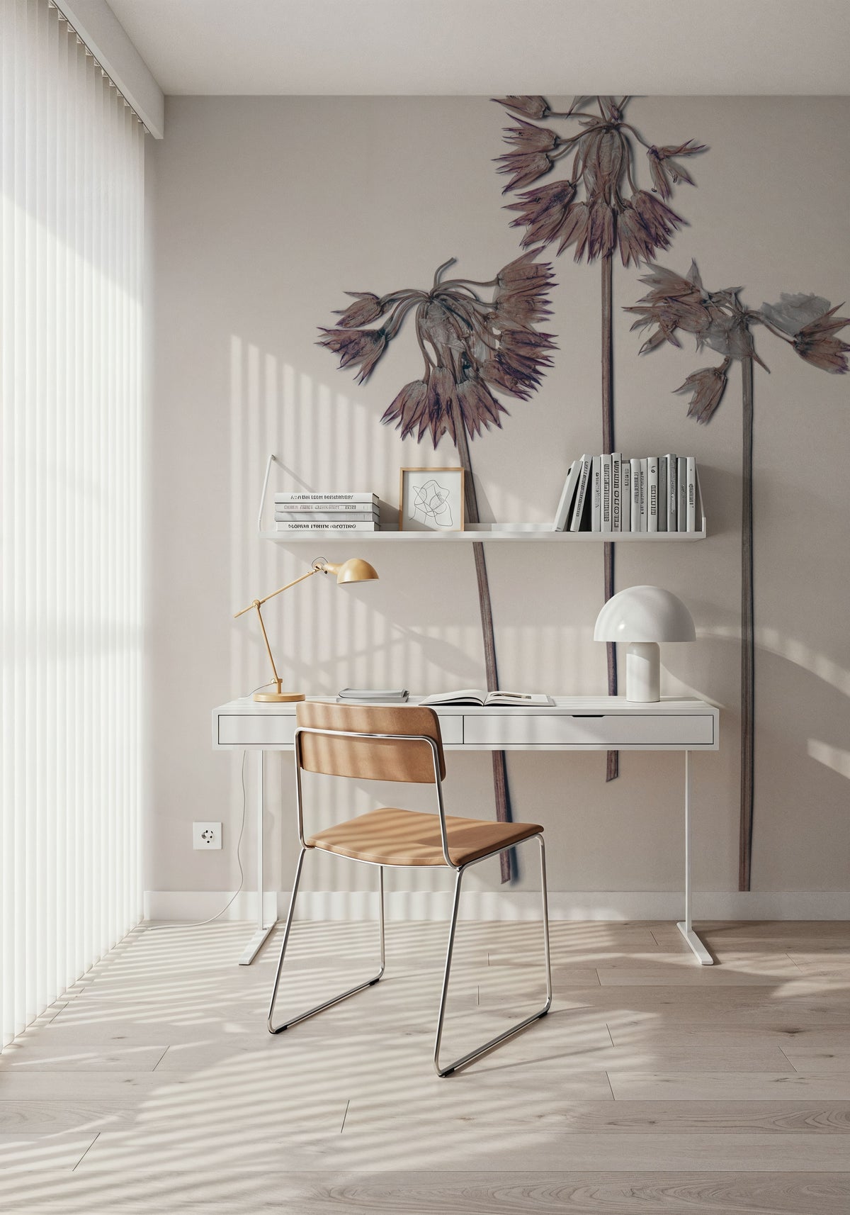 Field Journal Entry V Color Mural Wallpaper - room preview 04