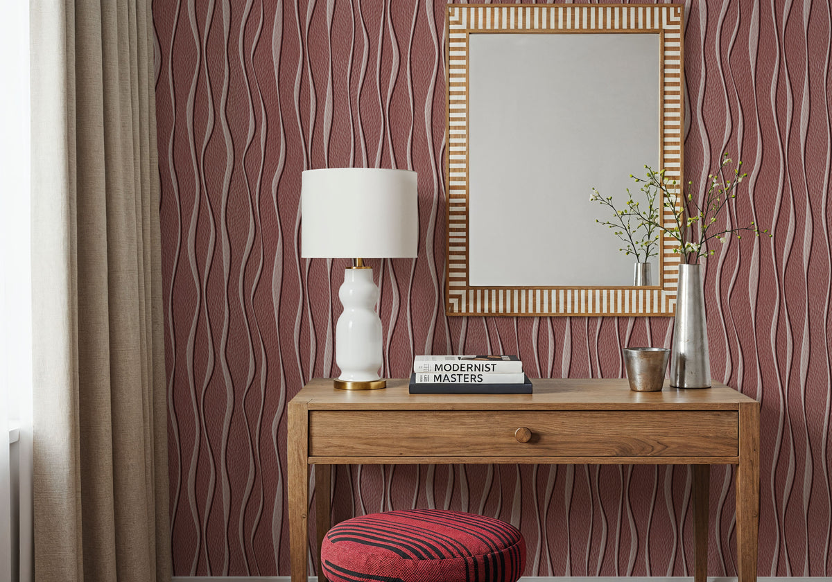Swaying Lines, Brick Mural Wallpaper - room preview 04