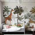 The Giraffes Paradise Mural Wallpaper - room preview 04