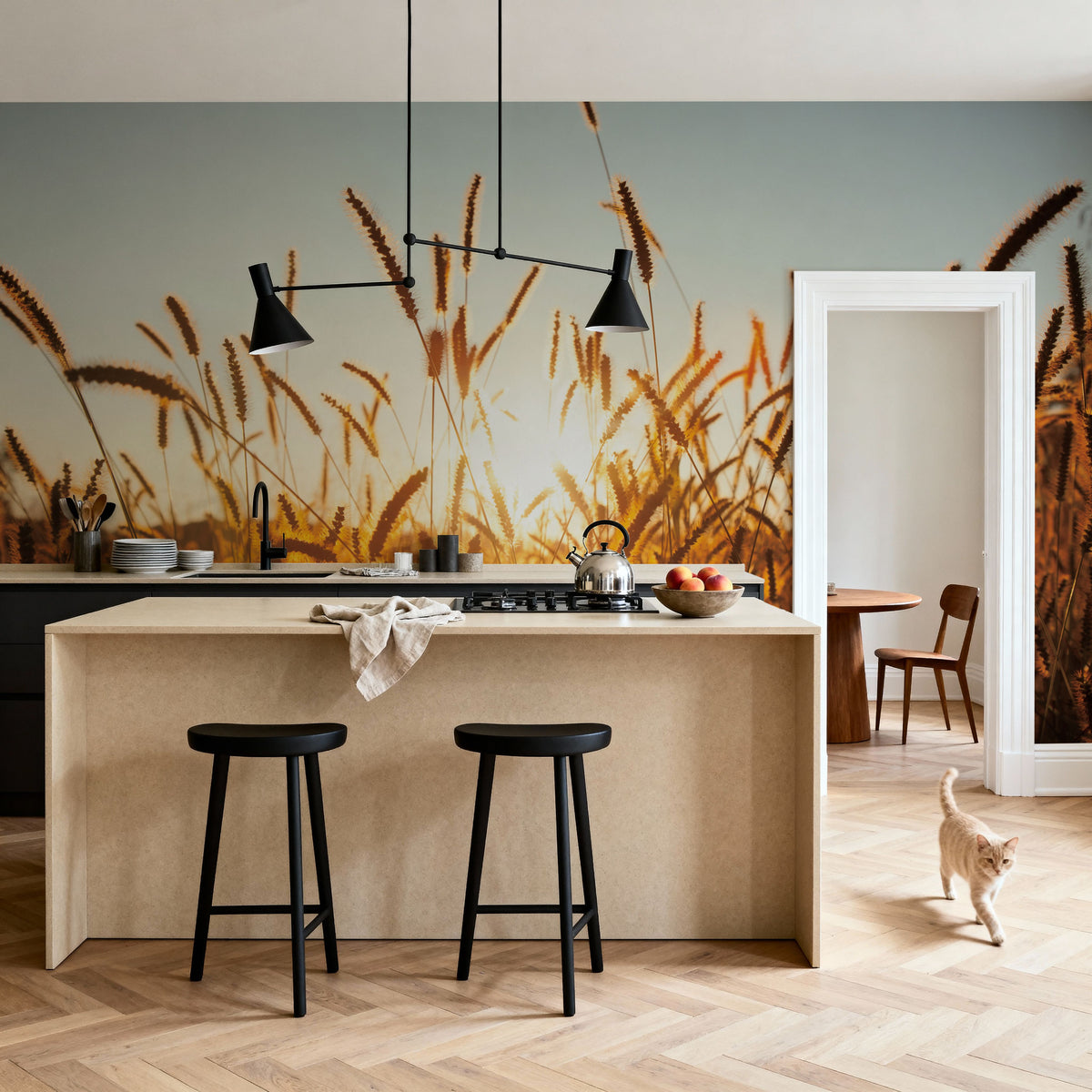 Morning Grain Mural Wallpaper - room preview 04