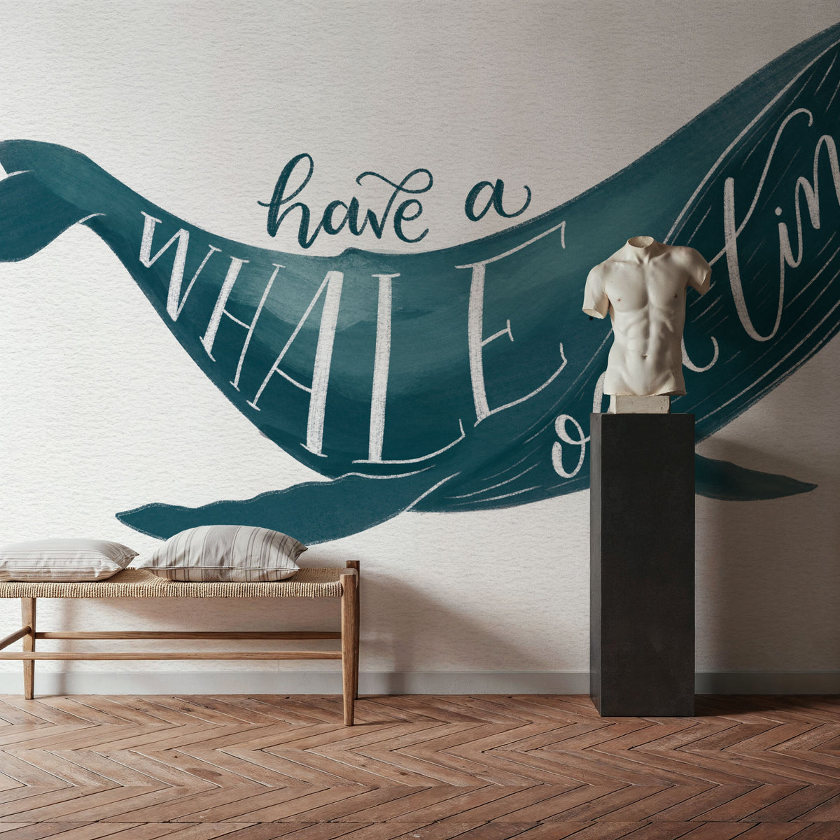 Whale of a Time Mural Wallpaper - room preview 04
