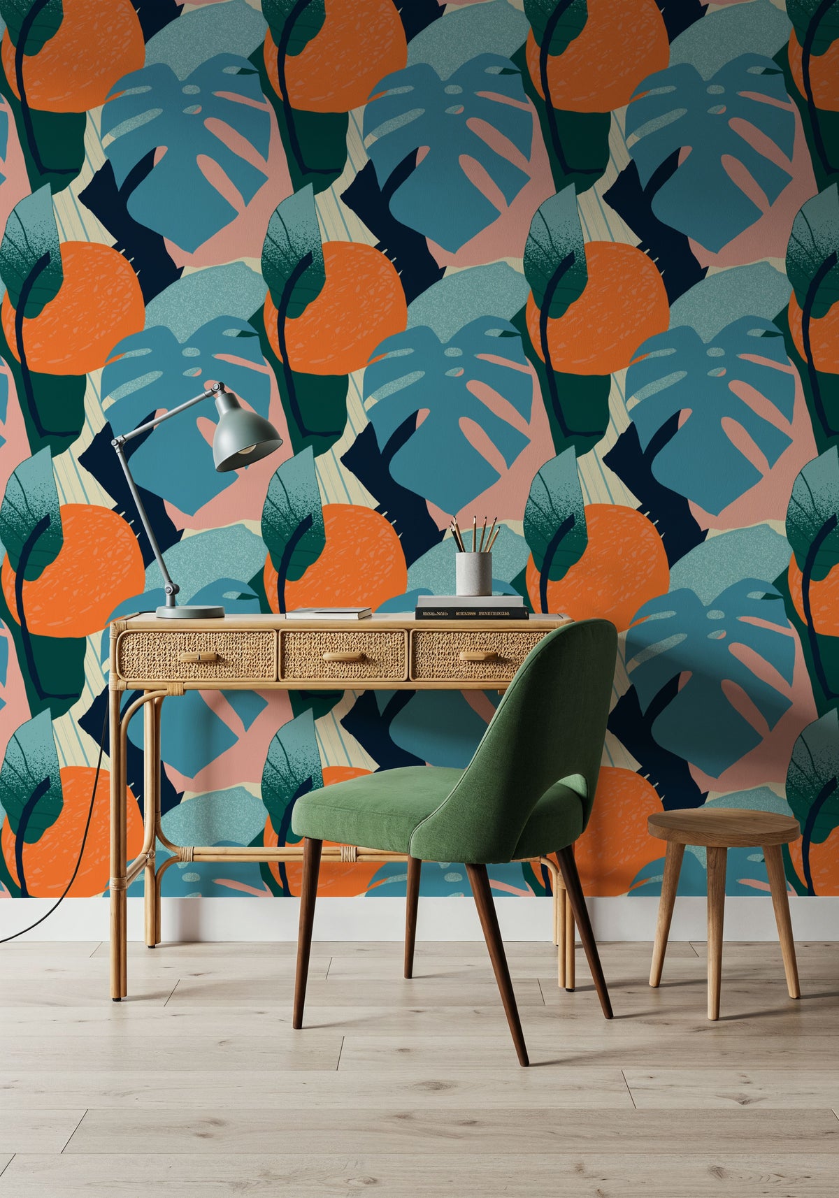 Orange Juice Mural Wallpaper - room preview 04