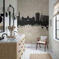Port-au-Prince Haiti Skyline Concrete Mural Wallpaper - room preview 04