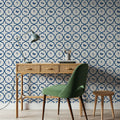 Blue Fields Dark Mural Wallpaper - room preview 04