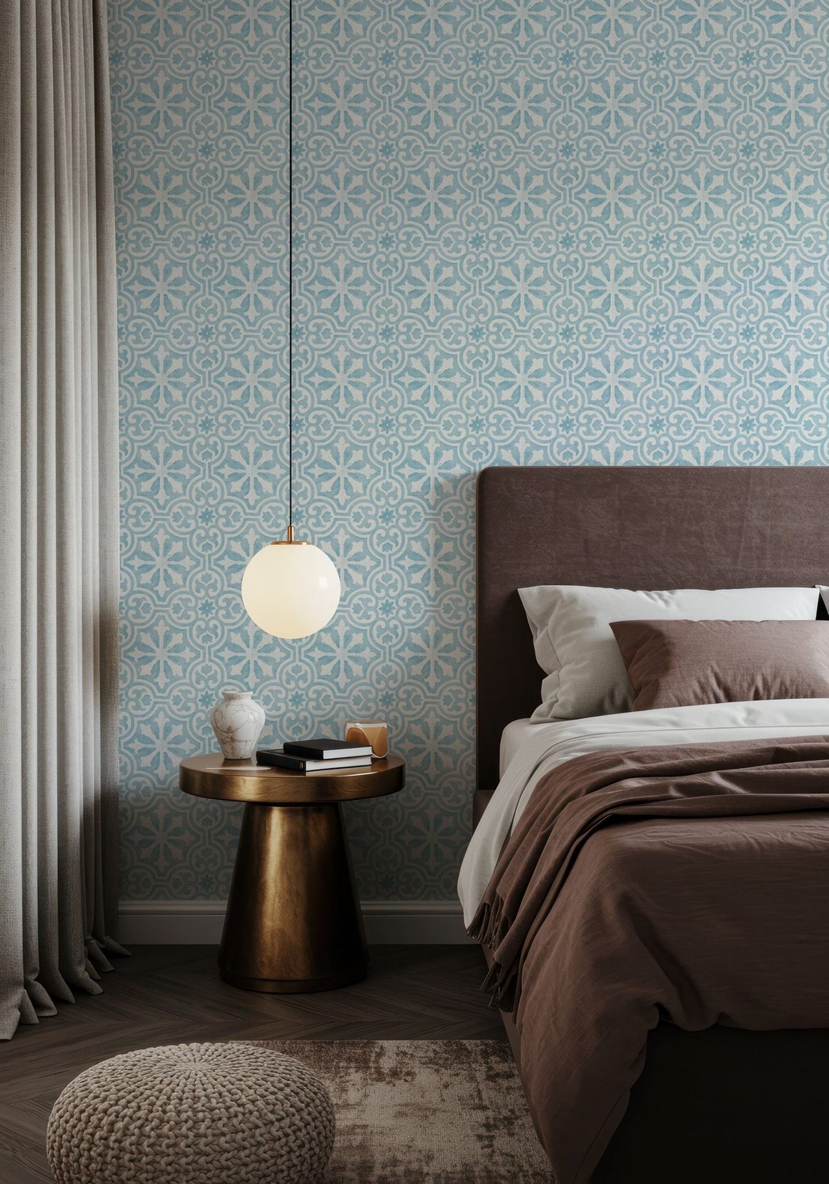 Ocean Dreams Blue Mural Wallpaper - room preview 04