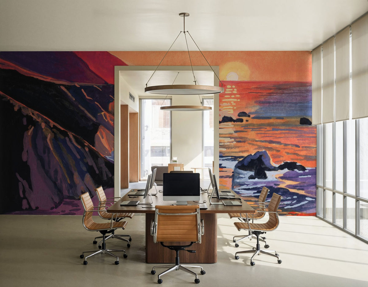 Sunset on the Sandy Dune Mural Wallpaper - room preview 04