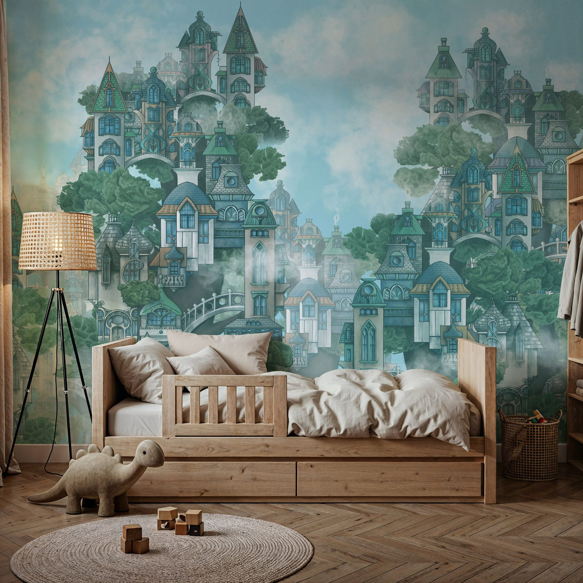 Treehouse Neighborhood Cool Mural Wallpaper - room preview 04
