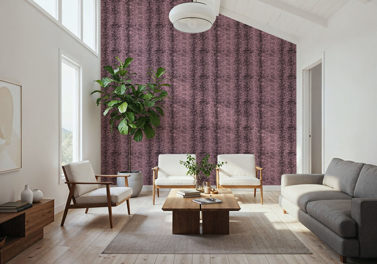 Panthera Tiger, Pink Mural Wallpaper - room preview 04