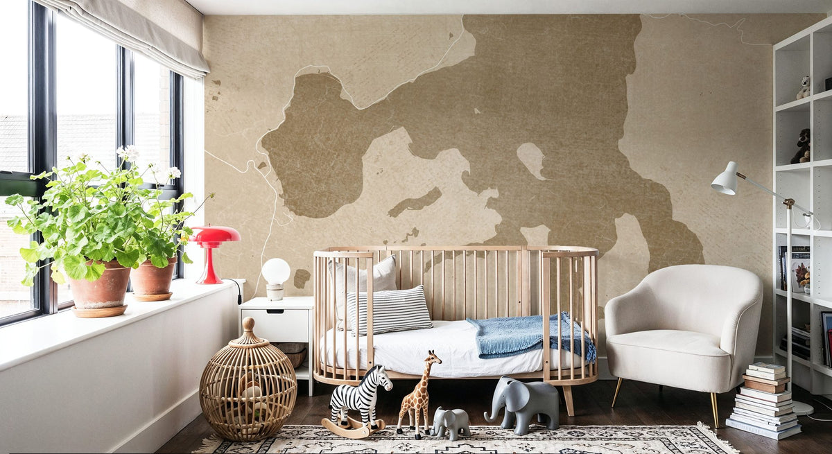 Yellowstone Lake Ochre Mural Wallpaper - room preview 04