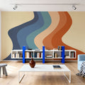 Swirly Hippie Rainbow Mural Wallpaper - room preview 04