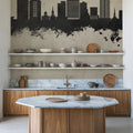 Norfolk Virginia Skyline Concrete Mural Wallpaper - room preview 04