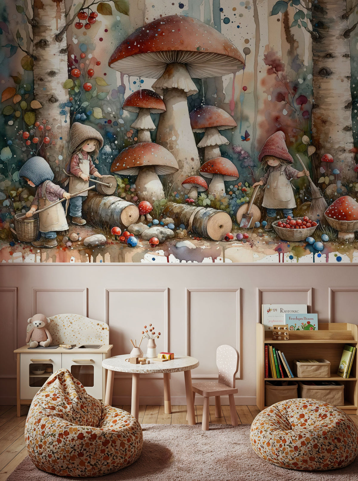 Enchanted Forest Whimsy Mural Wallpaper - room preview 04