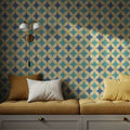Starcircle Blue Mural Wallpaper - room preview 04
